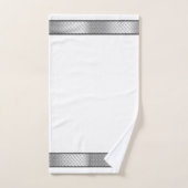 ホワイトタオルセット上のマリーシルバー金属 バスタオルセット (ハンドタオル)