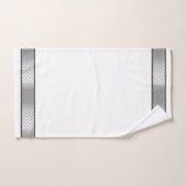 ホワイトタオルセット上のマリーシルバー金属 バスタオルセット (ハンドタオル)