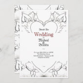 ホワイトタトオアートスタイル 招待状 (正面/裏面)