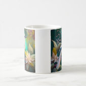 ホワイトタフテッドティール（緑がかった色）ウィングジェイファンタジーバード コーヒーマグカップ (中央)