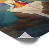 ホワイトタラレインボーアートプリント:仏教の女神 ポスター (角)