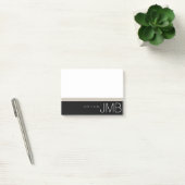 ホワイトタンとブラックストライプJust a note Monogram ポストイット (オフィス)