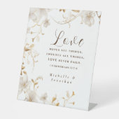 ホワイトタンフローラ愛が聖書を破らない結婚 台座サイン (正面)