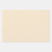 ホワイトタンミニマル水玉模様ラッピング紙 ラッピングペーパーシート (正面3)