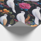 ホワイトタートルドーブズアーティスティックスタイル ラッピングペーパー (角)