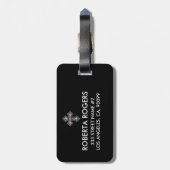 ホワイトダイアモンズクロスレッドジェムアクセント ラゲッジタグ (裏面縦)