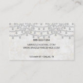 ホワイトダイアモンズグラマー白熱［赤熱］光を放つライト球体の輝き 名刺 (裏面)