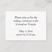 ホワイトダイアモンズテンプルシーリング招待状 エンクロージャーカード (正面)