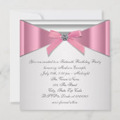 ホワイトダイアモンズピンクスウィート16パーティー 招待状 (裏面)