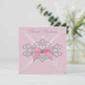 ホワイトダイアモンズピンクスウィート16誕生日パーティー 招待状 (スタンド正面)