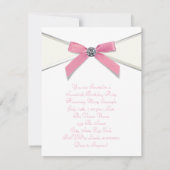 ホワイトダイアモンズピンク七十歳の誕生日パーティー 招待状 (裏面)