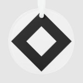 ホワイトダイヤはっきりしたモンド縁どク オーナメント (裏面)