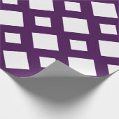 ホワイトダイヤはっきりしたモンド縁ど紫 ラッピングペーパー (角)