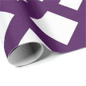 ホワイトダイヤはっきりしたモンド縁ど紫 ラッピングペーパー (ロールコーナー)