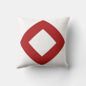 ホワイトダイヤはっきりしたモンド縁ど赤 クッション (裏面)