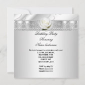 ホワイトダイヤエレガントモンドとバラ誕生日パーティー 招待状 (裏面)