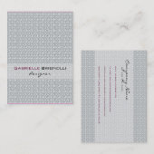 ホワイトダイヤエレガントンシームレスパターン2 名刺 (正面/裏面)