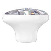 ホワイトダイヤフェイクダイヤモンド製の丸いノブ セラミックノブ (側面)