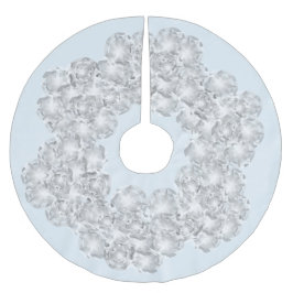 ホワイトダイヤモンドオンライトパステルブルースパークル ブラッシュドポリエステルツリースカート