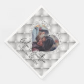 ホワイトダイヤモンドシルバーモザイクハート写真 (コーナー)