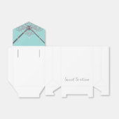 ホワイトダイヤモンドティール(緑がかった色)ブルースウィート16バースデーパーティー フェイバーボックス (折り畳みなし)