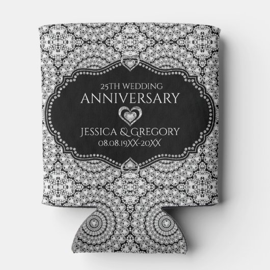 ホワイトダイヤモンドパター結婚ン25周年 缶クーラー (裏面)