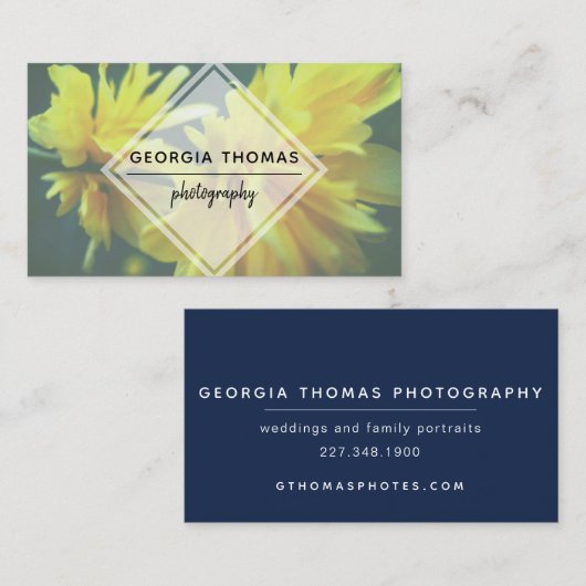 ホワイトダイヤモンドフォト名刺 名刺 (正面/裏面)