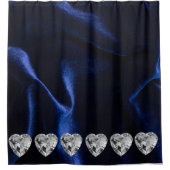 ホワイトダイヤモンドブルーシャワーカーテン シャワーカーテン (正面)