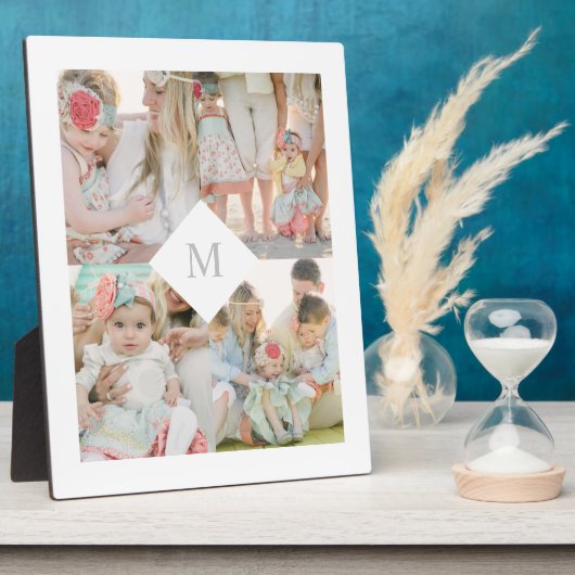 ホワイトダイヤモンドモノグラム フォトプラーク (側面)