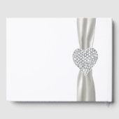 ホワイトダイヤモンド結婚ハートのゲストブック ゲストブック (裏面)