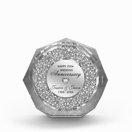 ホワイトダイヤ結婚モンド記念日 フォトブロック (正面)