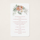 ホワイトダスティーバラフローラ写真葬儀祈りの言葉 (裏面)