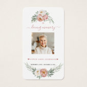 ホワイトダスティーバラフローラ写真葬儀祈りの言葉 (正面)