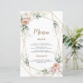 ホワイトダスティーバラフローラ金ゴールド結婚グリーンリーのメニュー (スタンド正面)