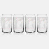 ホワイトダックス赤いサンタハッツホリデーを着て ガラス缶 (裏面)