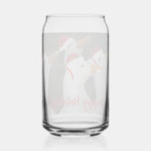 ホワイトダックス赤いサンタハッツホリデーを着て ガラス缶 (裏面)