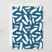 ホワイトダックネイビーブルーバースデーパーティー 招待状 (裏面)