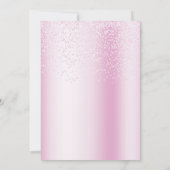 ホワイトダックピンクフローラベビーシャワー招待状 招待状 (裏面)