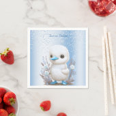 ホワイトダックブルーフローラナプキンス スタンダードカクテルナプキン (インサイチュ)