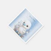 ホワイトダックブルーフローラナプキンス スタンダードカクテルナプキン (角)