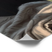 ホワイトダッフォディルフラワーアートプリントポスター ポスター (角)