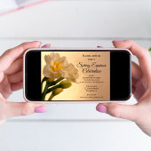 ホワイトダッフォディルフラワーズ春equinoxお祝い 招待状