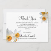 ホワイトダッフォディル葬儀サンキューカード 招待状 (正面)