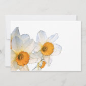 ホワイトダッフォディル葬儀サンキューカード 招待状 (裏面)