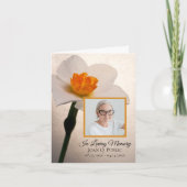 ホワイトダフォディル春葬儀記念悔やみや弔慰 サンキューカード (正面)