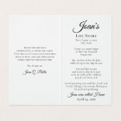 ホワイトダフォディル春葬儀記念祈りの言葉 名刺 (内部フラット)