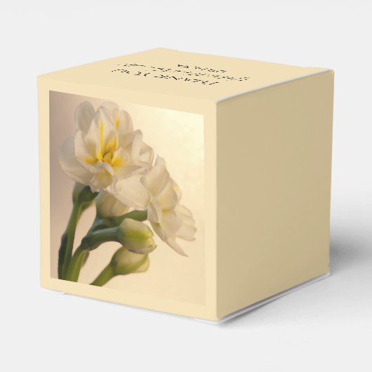 ホワイトダブルダッフォジルス春の結婚式 フェイバーボックス (裏面サイド)