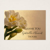 ホワイトダブルダッフォジル春の結婚式メッセージカード (正面)