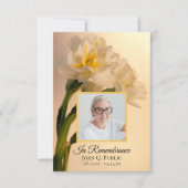 ホワイトダブルダッフォディルズ葬儀悔やみや弔慰 サンキューカード (正面)