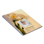 ホワイトダブルダッフォディル葬儀記念ゲストブック ノートブック (右側)
